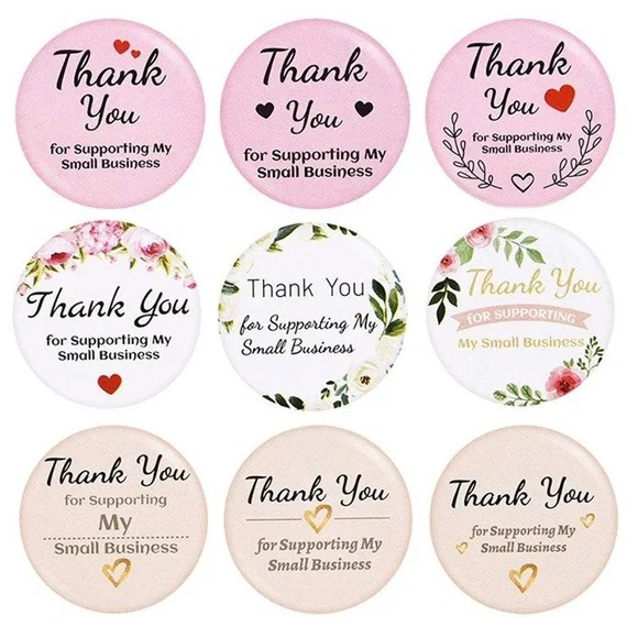 Thank you stickers mystery bag bundle mix | random thank you stickers 1" - Picture 4 of 12